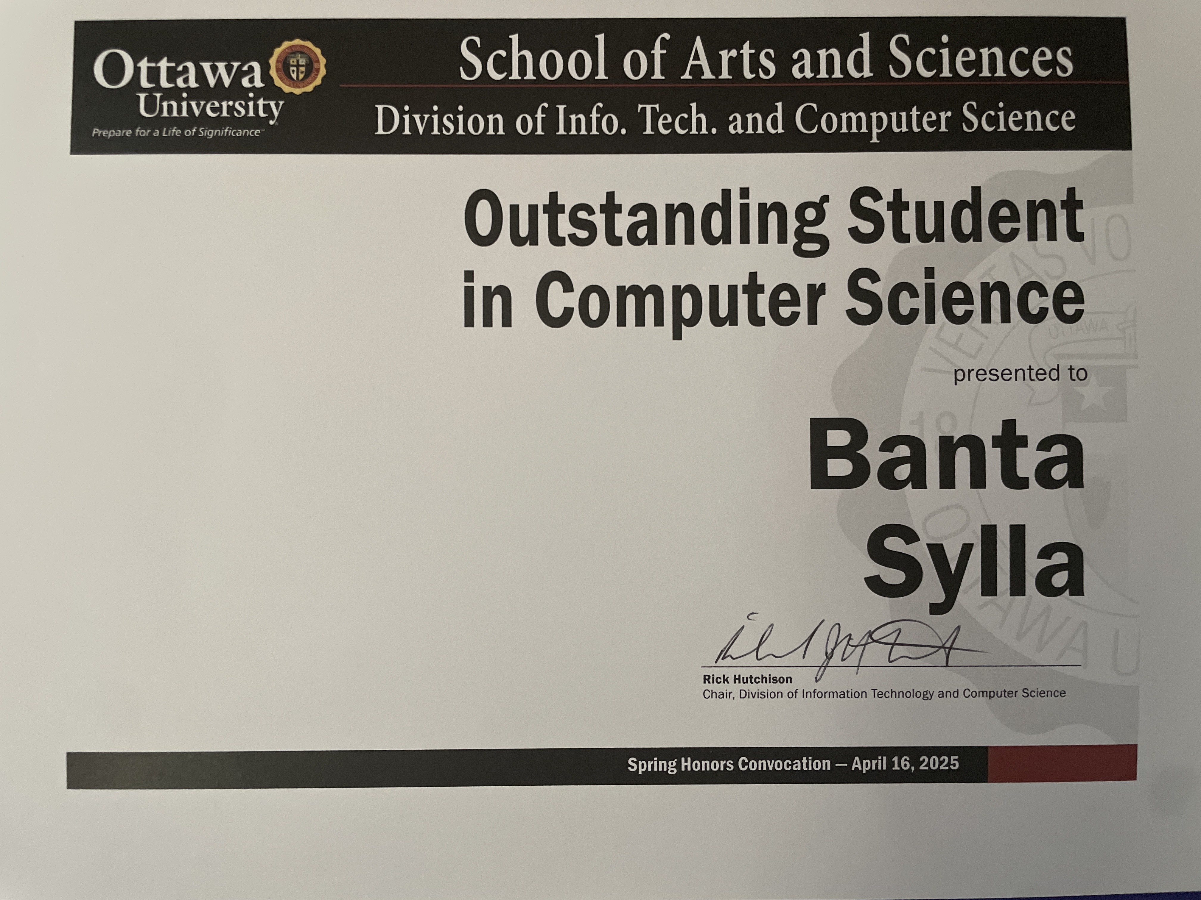 Award photo